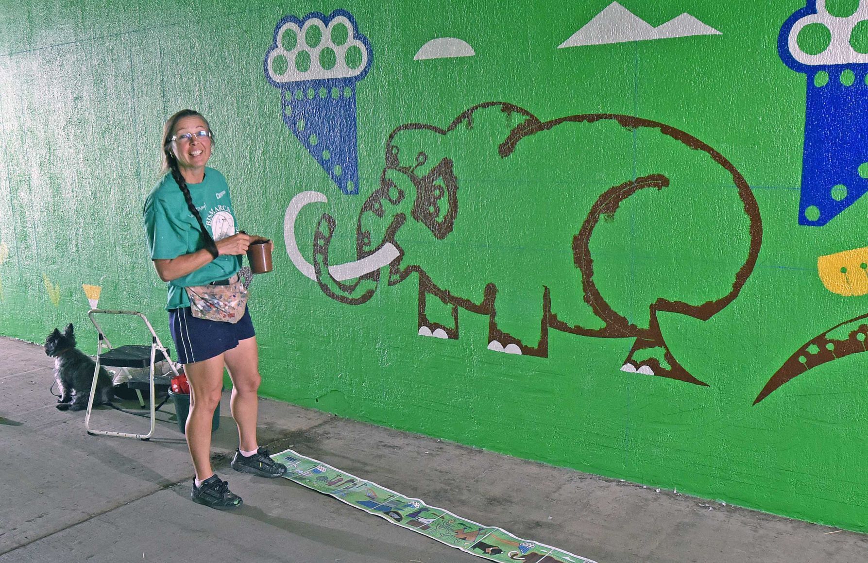 Murals in progress